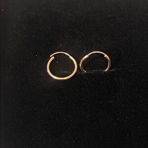 Elegant 14kt Rose Gold Hoop Earrings